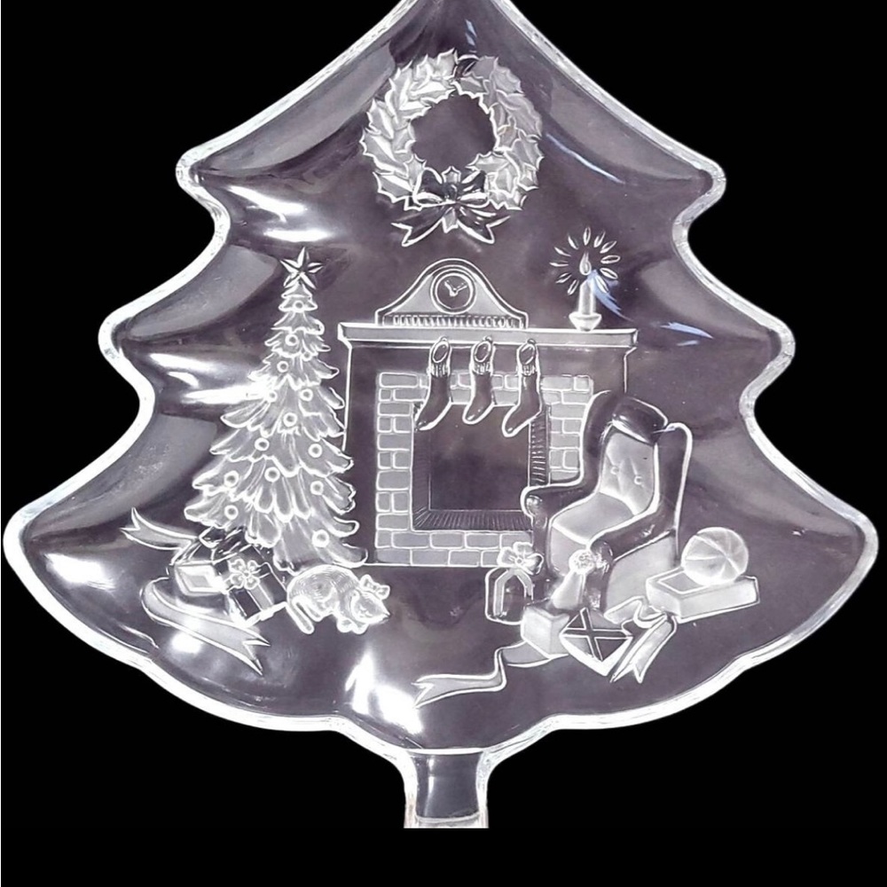 Vintage Mikasa Christmas Tree Platter, 13.5 In, Discontinued, Holiday Classic.